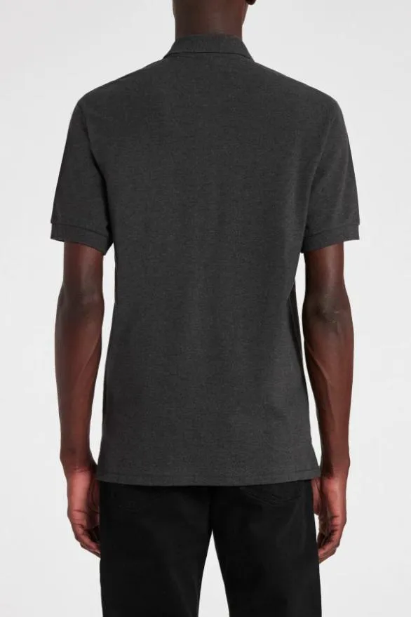 Paul Smith Polo Shirts Organic Cotton Zebra Polo Shirt Charcoal Grey 8211 Mens