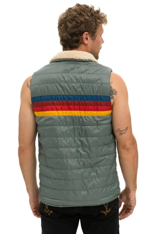 4 Stripe Vest Sherpa 8211 Sedona Men Aviator Nation Vests