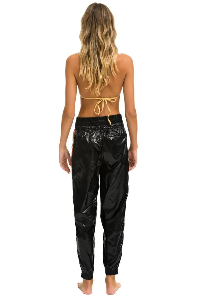 5 Stripe Hi Rise Wind Pant 8211 Black Women Aviator Nation Sweatpants