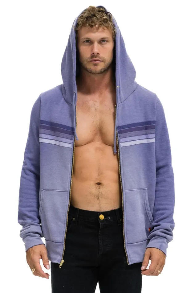 5 Stripe Hoodie 8211 Faded Grape WomenMen Aviator Nation Hoodies