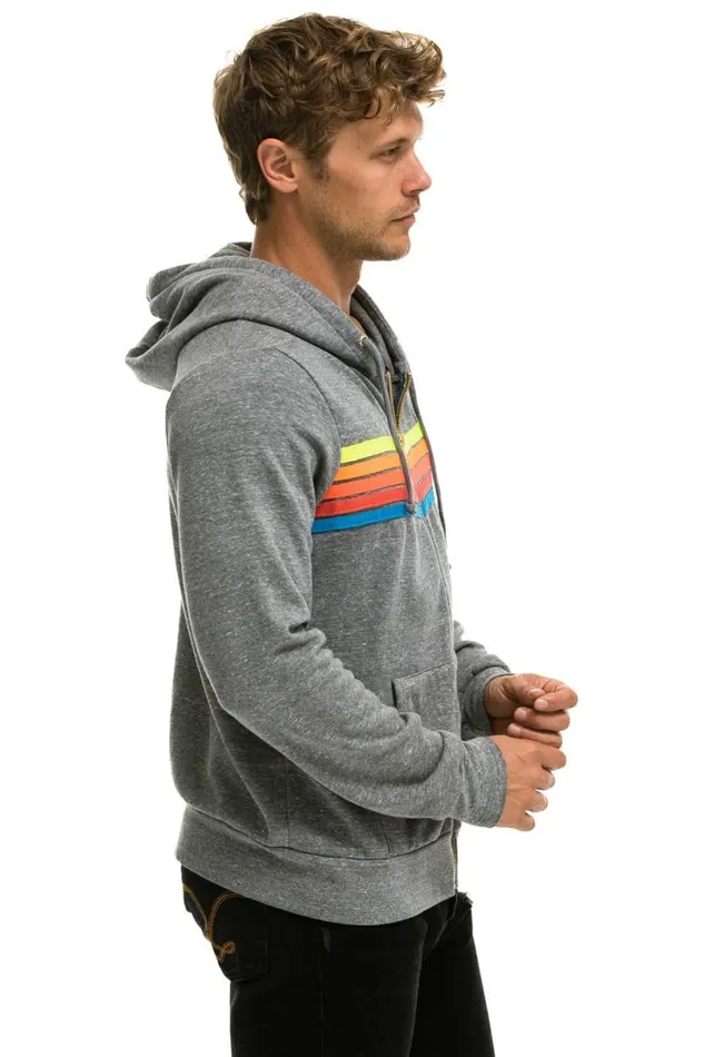 5 Stripe Hoodie 8211 Heather Grey Neon Rainbow WomenMen Aviator Nation Hoodies