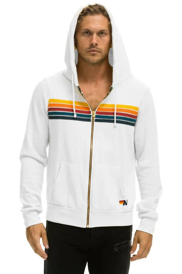 5 Stripe Hoodie 8211 White WomenMen Aviator Nation Hoodies
