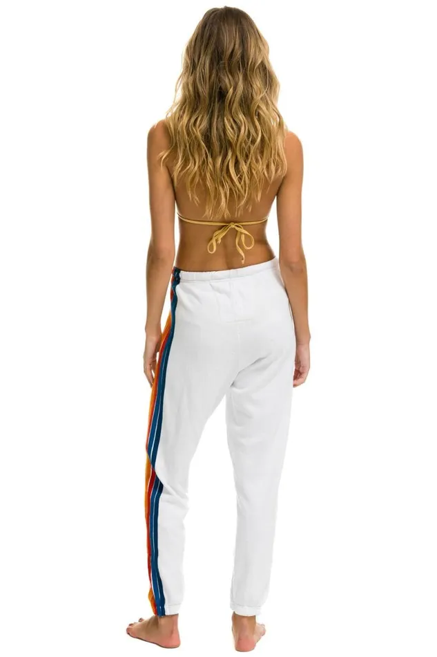 5 Stripe Sweatpants 8211 White 2 Women Aviator Nation Sweatpants