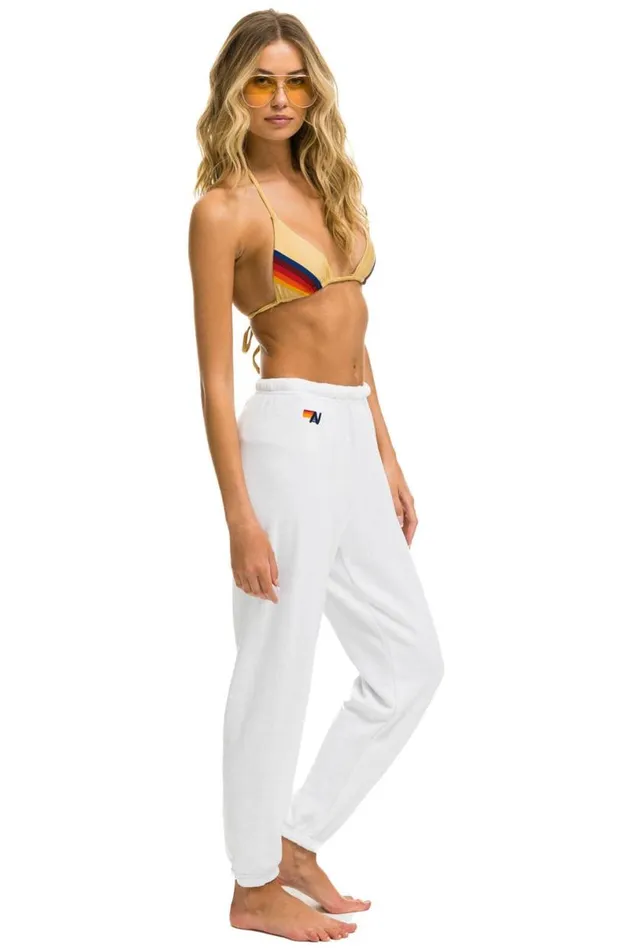 5 Stripe Sweatpants 8211 White 2 Women Aviator Nation Sweatpants