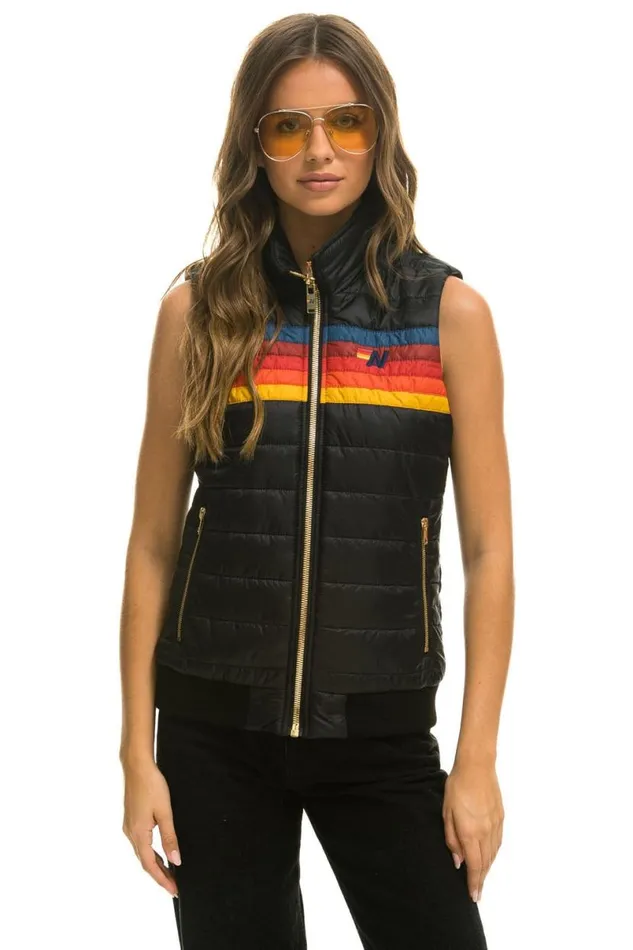 5 Stripe Vest 8211 Black Women Aviator Nation Vests