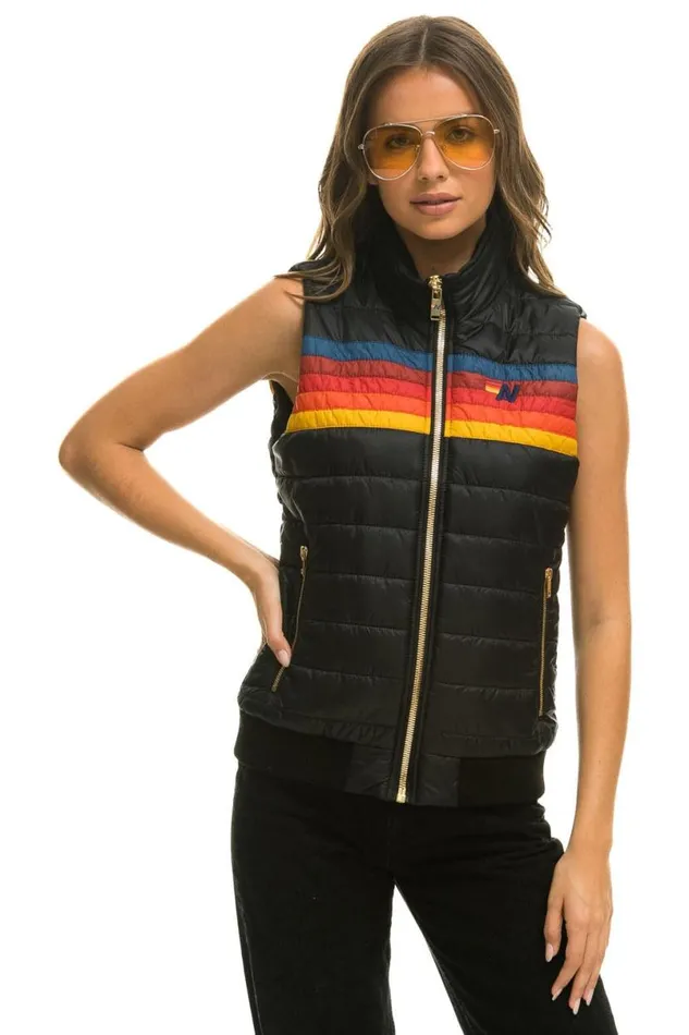 5 Stripe Vest 8211 Black Women Aviator Nation Vests
