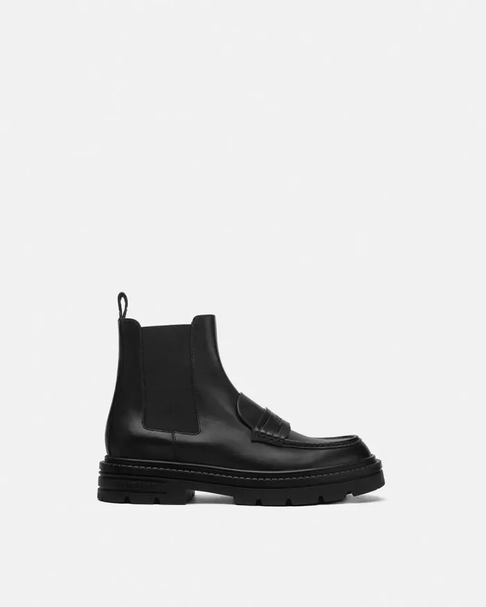 Adriano Loafer Boots Black Men Versace Boots