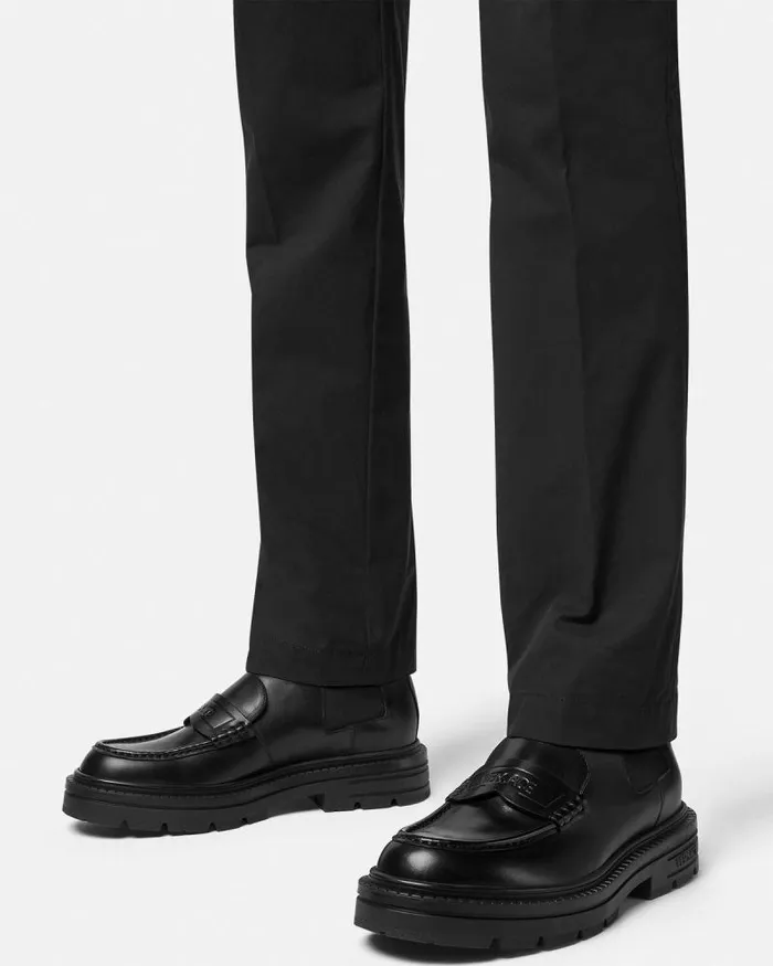 Adriano Loafer Boots Black Men Versace Boots