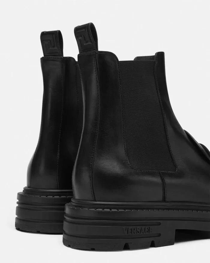 Adriano Loafer Boots Black Men Versace Boots