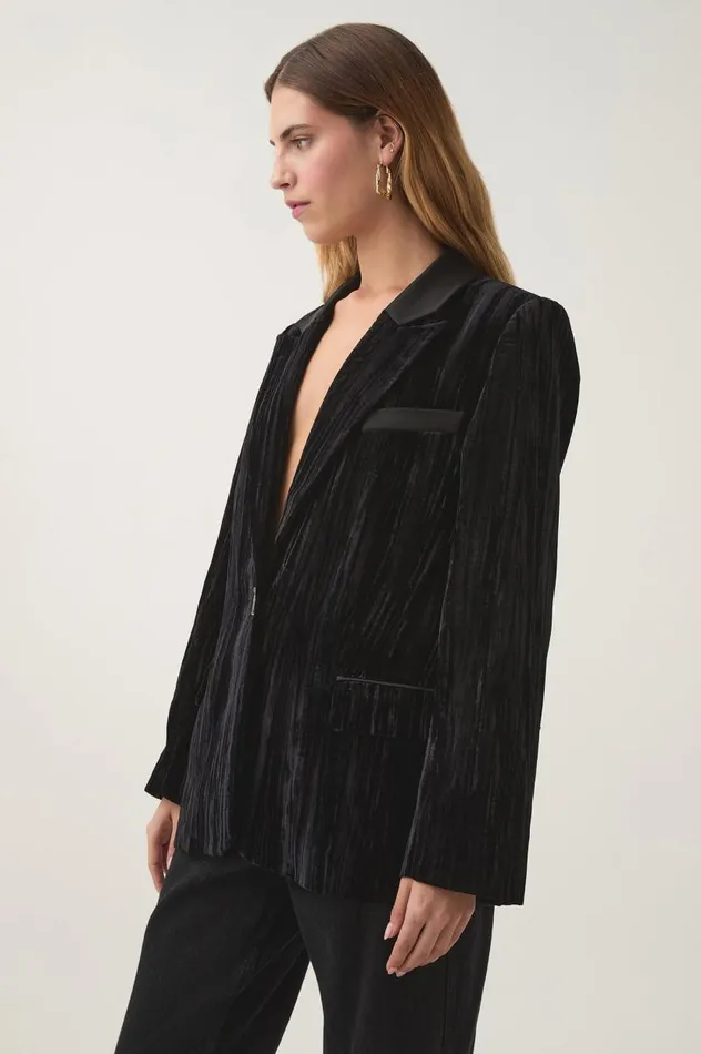 Aje Blazers Jackets and Coats Priscilla Velvet Jacket Black 8211 Women Aje Blazers Jackets and Coats Priscilla Velvet Jacket Black 8211 Women