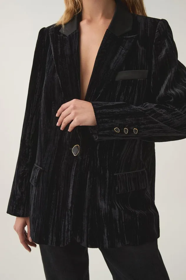 Aje Blazers Jackets and Coats Priscilla Velvet Jacket Black 8211 Women Aje Blazers Jackets and Coats Priscilla Velvet Jacket Black 8211 Women