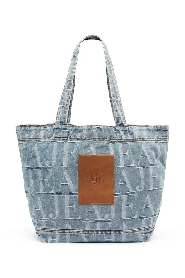 Aje Denim Anele Denim Tote Coastal Logo Wash 8211 Women Aje Denim Anele Denim Tote Coastal Logo Wash 8211 Women