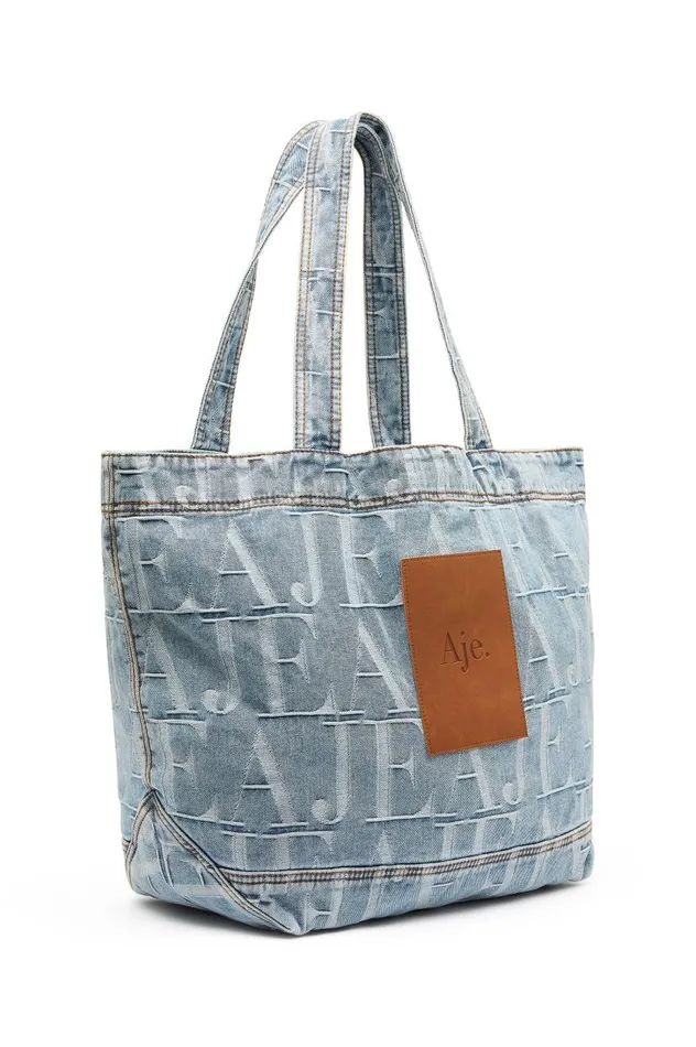 Aje Denim Anele Denim Tote Coastal Logo Wash 8211 Women Aje Denim Anele Denim Tote Coastal Logo Wash 8211 Women