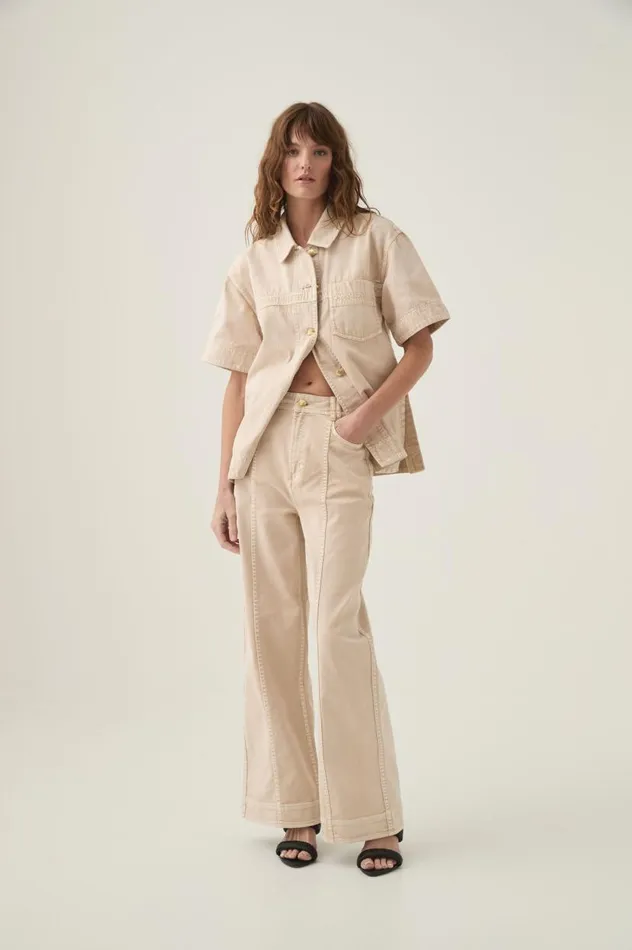 Aje Denim Kya Contrast Wide Leg Jeans Sand Storm Wash 8211 Women Aje Denim Kya Contrast Wide Leg Jeans Sand Storm Wash 8211 Women