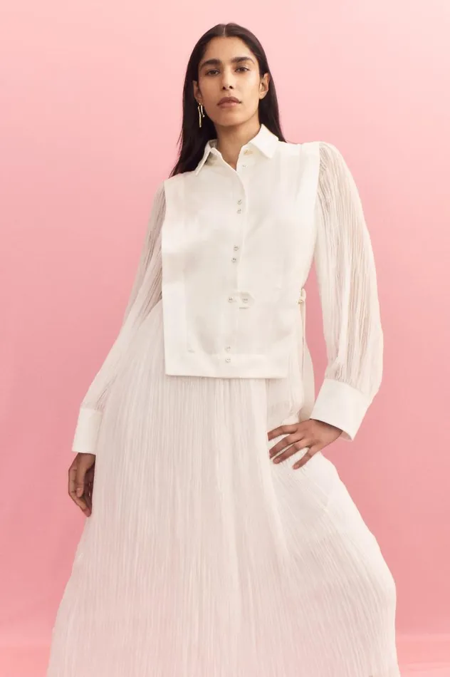 Aje Dresses Aeriel Bib Front Maxi Dress Ivory 8211 Women
