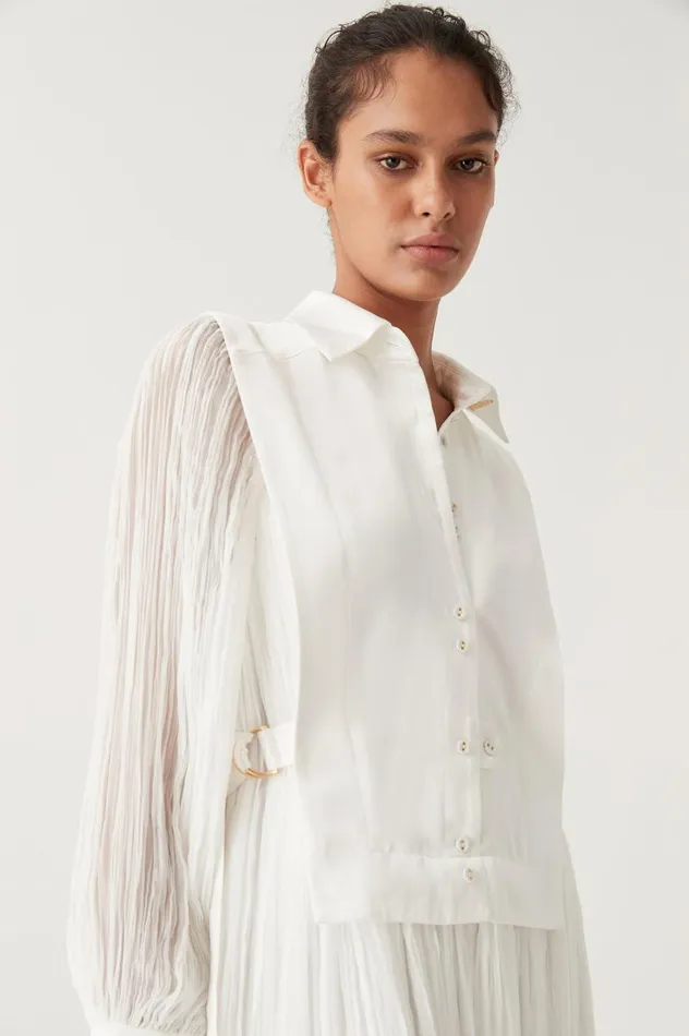 Aje Dresses Aeriel Bib Front Maxi Dress Ivory 8211 Women Aje Dresses Aeriel Bib Front Maxi Dress Ivory 8211 Women