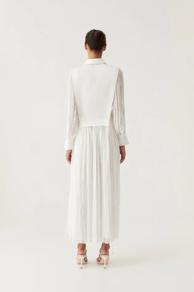 Aje Dresses Aeriel Bib Front Maxi Dress Ivory 8211 Women Aje Dresses Aeriel Bib Front Maxi Dress Ivory 8211 Women
