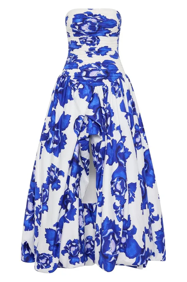 Aje Dresses Behold Maxi Dress Boldly Blooming Cobalt 8211 Women