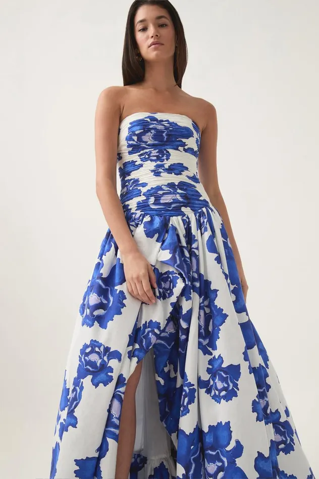 Aje Dresses Behold Maxi Dress Boldly Blooming Cobalt 8211 Women