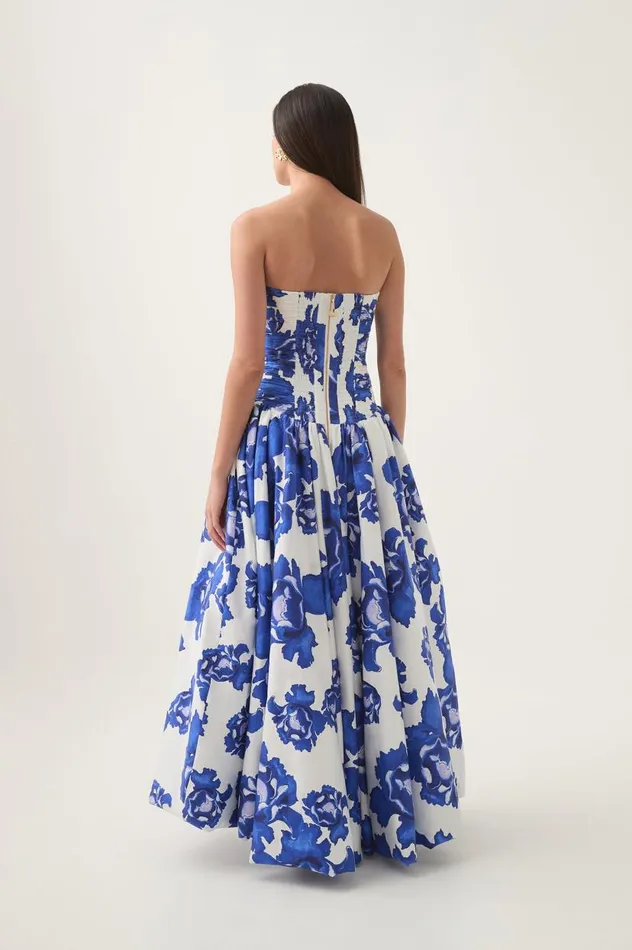 Aje Dresses Behold Maxi Dress Boldly Blooming Cobalt 8211 Women