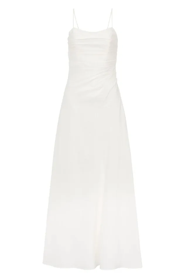 Aje Dresses Clarice Draped Maxi Dress Ivory 8211 Women Aje Dresses Clarice Draped Maxi Dress Ivory 8211 Women