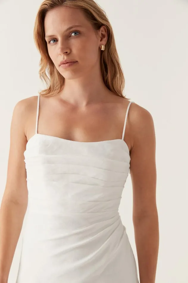 Aje Dresses Clarice Draped Maxi Dress Ivory 8211 Women Aje Dresses Clarice Draped Maxi Dress Ivory 8211 Women