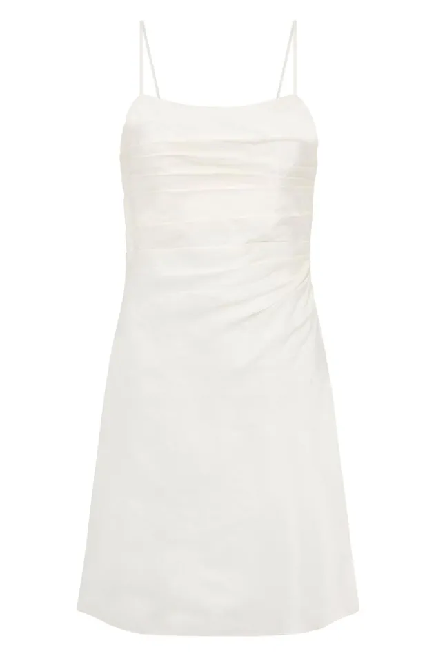 Aje Dresses Clarice Draped Mini Slip Dress Ivory 8211 Women Aje Dresses Clarice Draped Mini Slip Dress Ivory 8211 Women