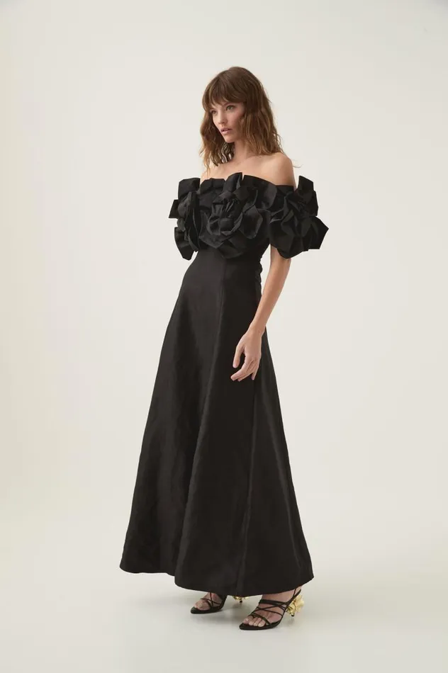 Aje Dresses Etta Midi Dress Black 8211 Women Aje Dresses Etta Midi Dress Black 8211 Women