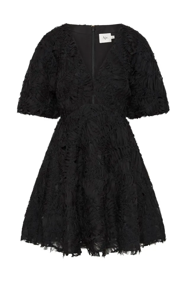 Aje Dresses Florential Mini Swing Dress Black 8211 Women