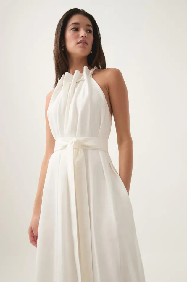 Aje Dresses Mariel Trapeze Midi Dress Ivory 8211 Women Aje Dresses Mariel Trapeze Midi Dress Ivory 8211 Women