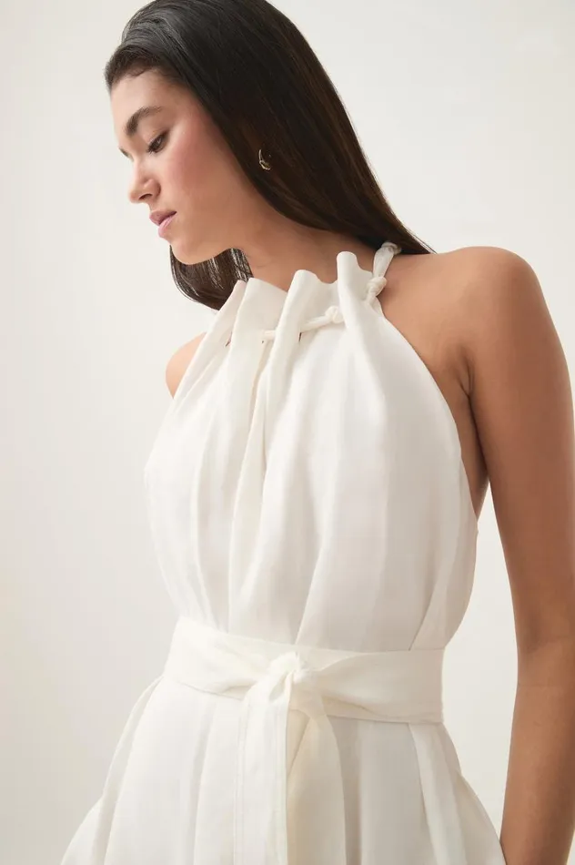 Aje Dresses Mariel Trapeze Midi Dress Ivory 8211 Women Aje Dresses Mariel Trapeze Midi Dress Ivory 8211 Women