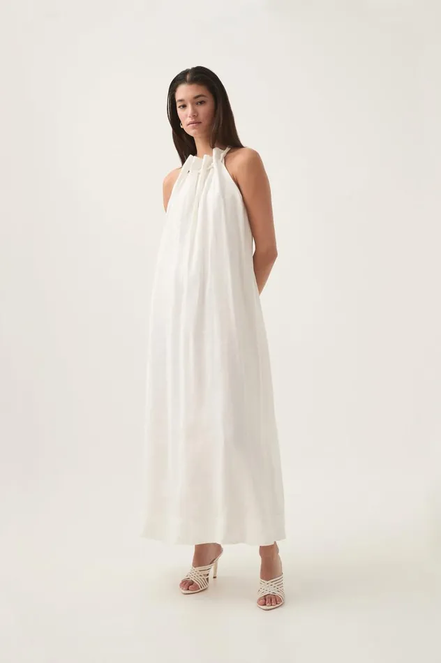 Aje Dresses Mariel Trapeze Midi Dress Ivory 8211 Women Aje Dresses Mariel Trapeze Midi Dress Ivory 8211 Women