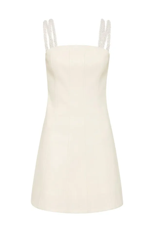 Aje Dresses Osa Braided Mini Dress Ivory 8211 Women