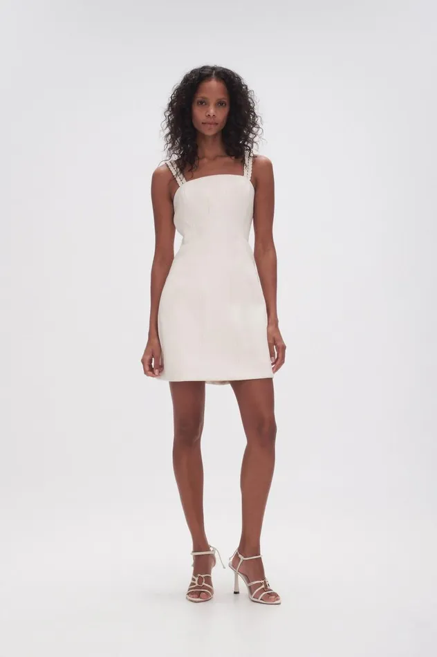 Aje Dresses Osa Braided Mini Dress Ivory 8211 Women