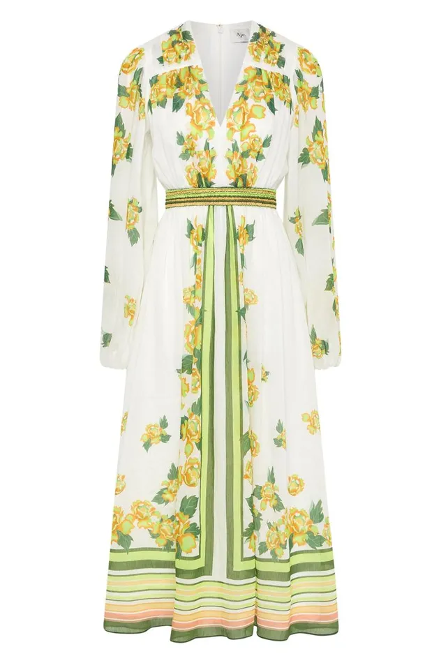 Aje Dresses Secret Border Print Midi Dress Garden Peony 8211 Women Aje Dresses Secret Border Print Midi Dress Garden Peony 8211 Women