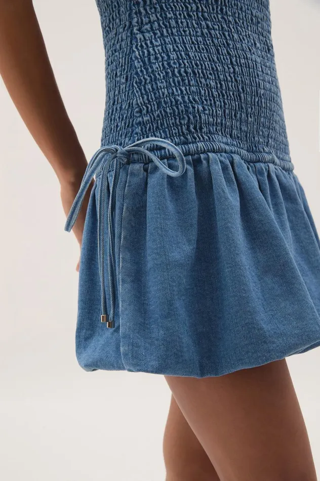 Aje Dresses Sunray One Shoulder Mini Dress Blue Wash 8211 Women Aje Dresses Sunray One Shoulder Mini Dress Blue Wash 8211 Women