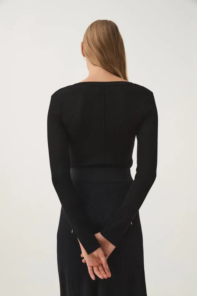 Aje Knitwear and Jumpers Alina Scoopneck Knit Top Black 8211 Women Aje Knitwear and Jumpers Alina Scoopneck Knit Top Black 8211 Women