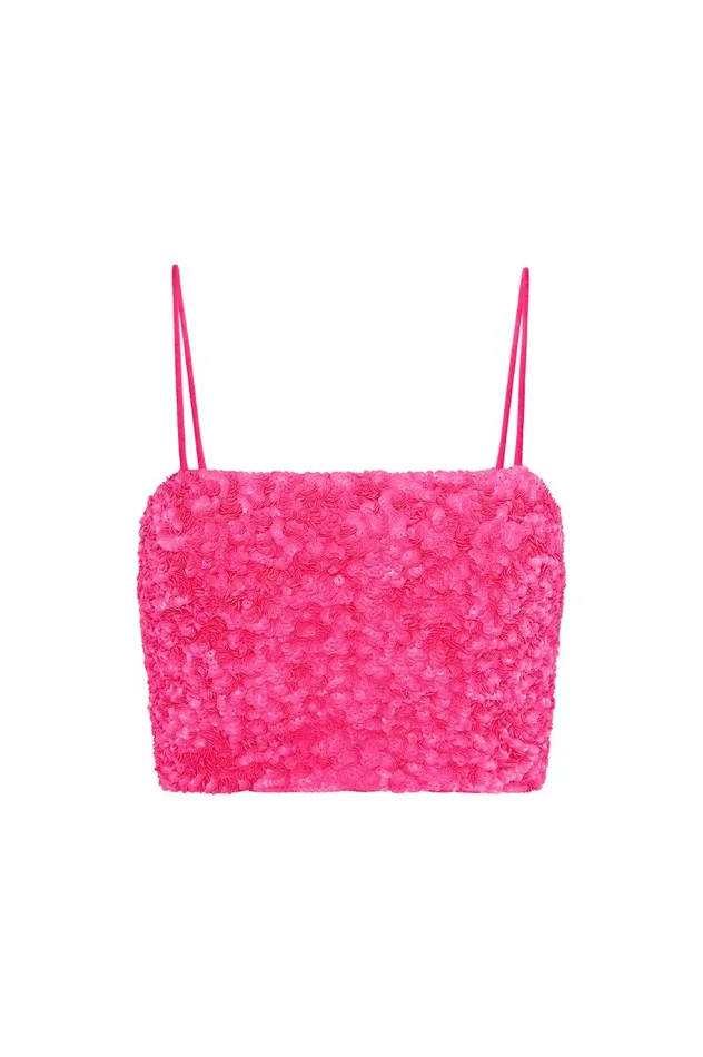 Aje Matching Sets Evelyn Sequin Top Rouge Pink 8211 Women Aje Matching Sets Evelyn Sequin Top Rouge Pink 8211 Women