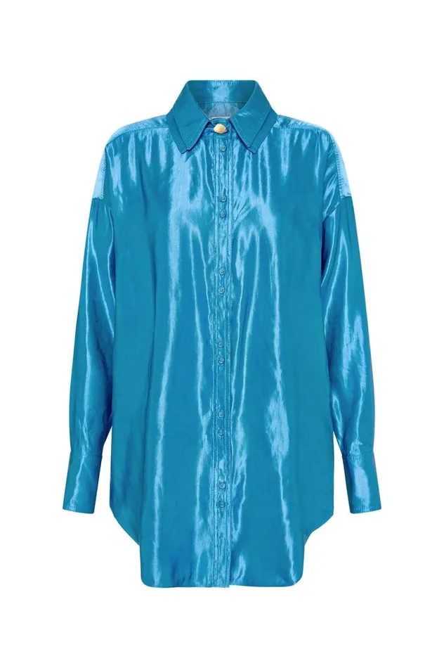 Aje Matching Sets Kingsford Shirt Azure Blue 8211 Women Aje Matching Sets Kingsford Shirt Azure Blue 8211 Women
