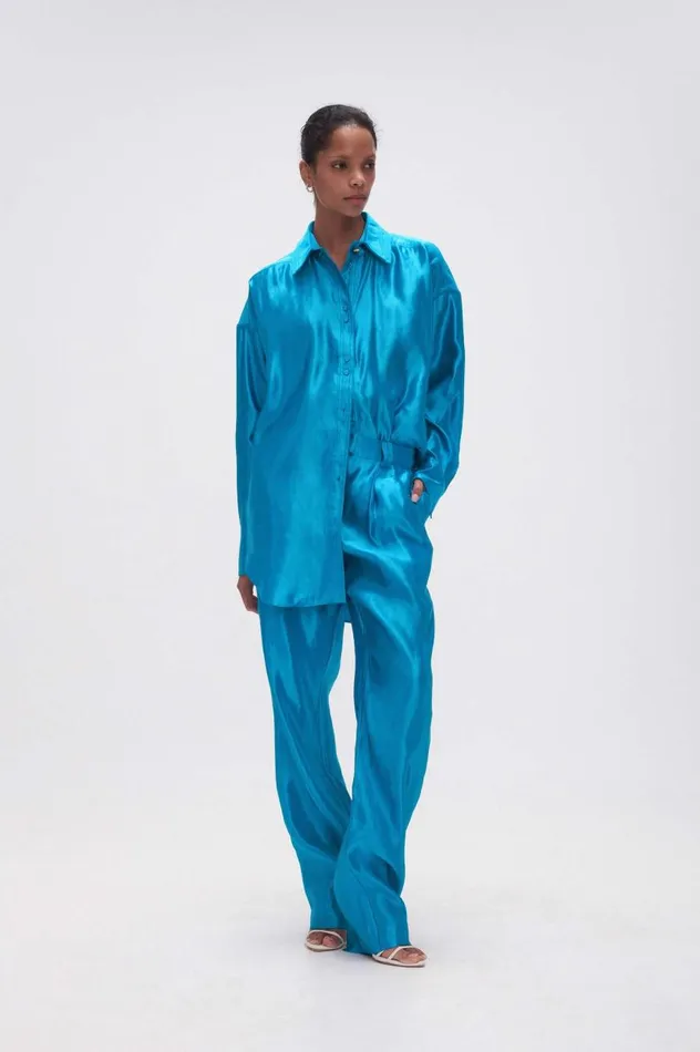 Aje Matching Sets Kingsford Shirt Azure Blue 8211 Women Aje Matching Sets Kingsford Shirt Azure Blue 8211 Women