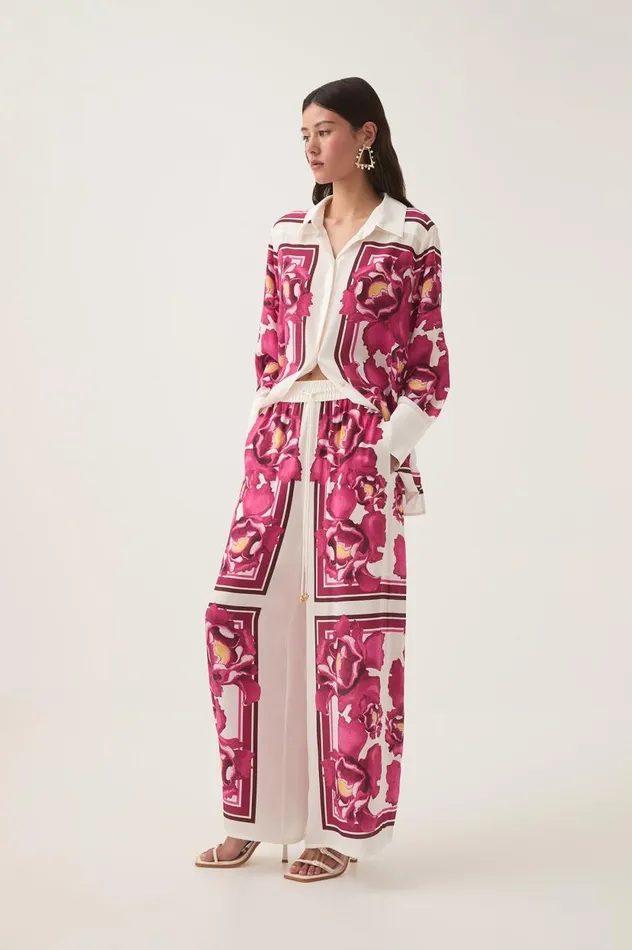 Aje Pants Atomic Silk Relaxed Pant Boldly Blooming 8211 Women Aje Pants Atomic Silk Relaxed Pant Boldly Blooming 8211 Women