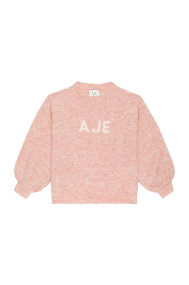 Aje Rumi Logo Jumper Blush Pink White Logo 8211 Kids