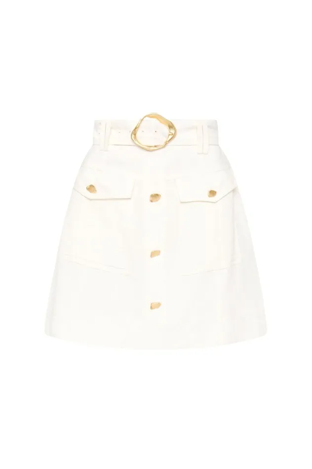 Aje Skirts Beacon Utility Mini Skirt Ivory 8211 Women Aje Skirts Beacon Utility Mini Skirt Ivory 8211 Women