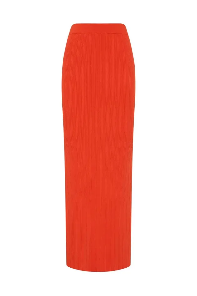Aje Skirts Coraline Ribbed Skirt Coral 8211 Women Aje Skirts Coraline Ribbed Skirt Coral 8211 Women