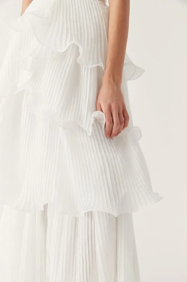 Aje Skirts Cosmos Tiered Maxi Skirt Ivory 8211 Women Aje Skirts Cosmos Tiered Maxi Skirt Ivory 8211 Women