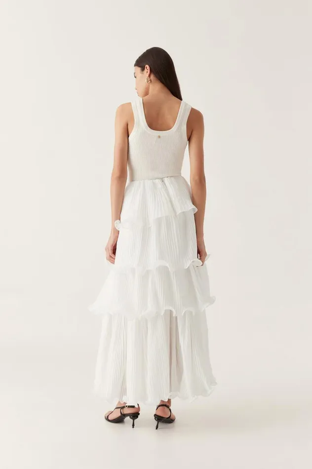 Aje Skirts Cosmos Tiered Maxi Skirt Ivory 8211 Women Aje Skirts Cosmos Tiered Maxi Skirt Ivory 8211 Women