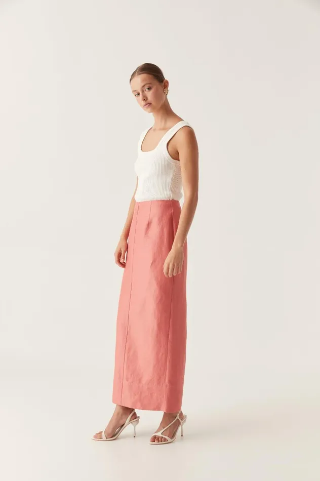 Aje Skirts Mary Column Maxi Skirt Guava Pink 8211 Women Aje Skirts Mary Column Maxi Skirt Guava Pink 8211 Women