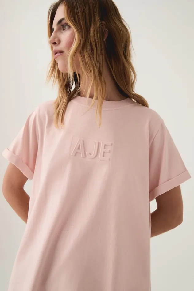 Aje Tees Stone Tee Blush 8211 Women