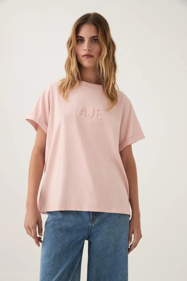 Aje Tees Stone Tee Blush 8211 Women