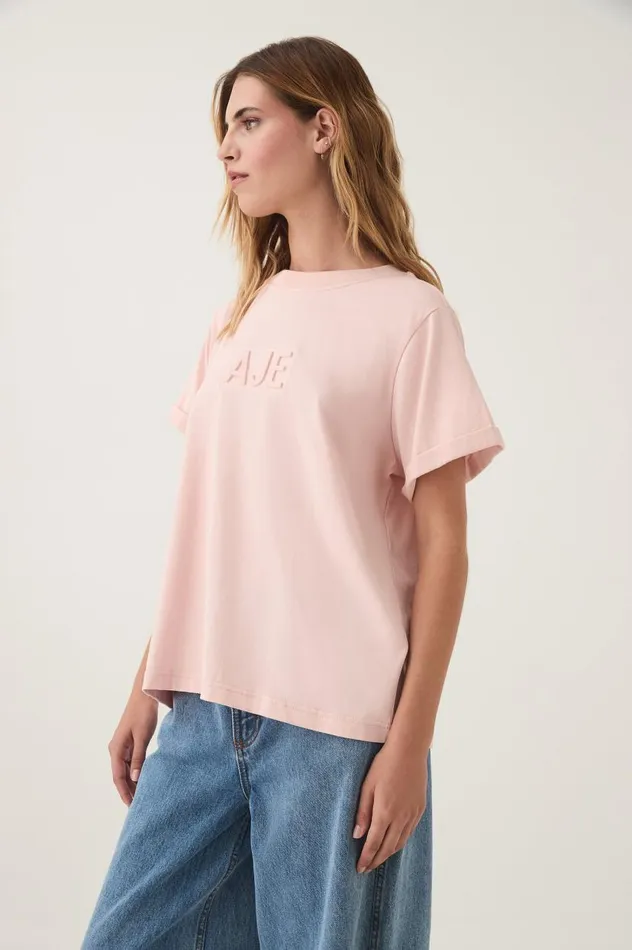 Aje Tees Stone Tee Blush 8211 Women